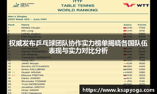 权威发布乒乓球团队协作实力榜单揭晓各国队伍表现与实力对比分析